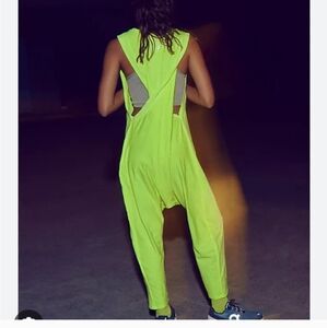 Free People Bright Yellow Jumpsuit
